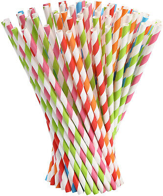 25 pcs Cannucce di Carta Colorate per Feste e Compleanni, Eco-Friendly