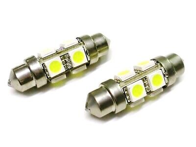 Coppia Lampada Led T11 C5W C10W 44mm 8 Smd 5050 Siluro 360 Gradi 12V 1W taxi