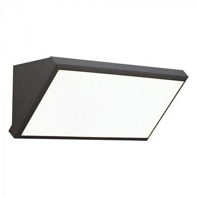 Applique Lampada Led Da Parete Angolare 20W Colore Grigio 3000K IP65 Luce Indir