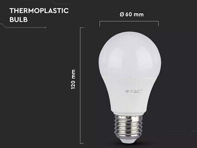 Lampada Led E27 A60 11W 1055lm Bianco Caldo 2700K Bulbo Sfera SKU-7350 <table