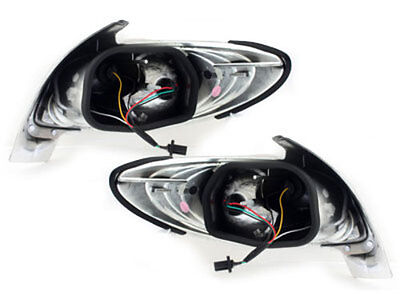 Coppia fari fanali posteriori TUNING 206 98-05 3/5 porte CROMATI