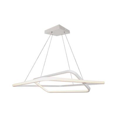 Lampadario LED a Sospensione 48W 5150lm Doppio Quadrato Incrociate Bianco 4000K