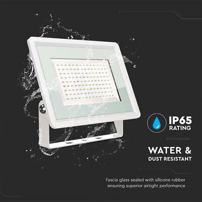 Faro Led Flood Light 200W 17600lm IP65 Slim 400x333x33mm Carcassa Bianca Luce