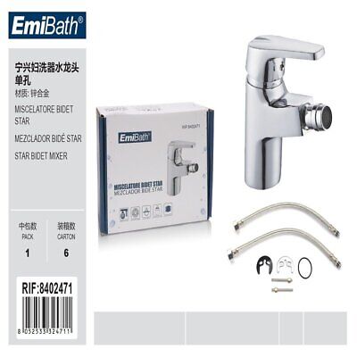 Kit Rubinetto Miscelatore Bidet Bagno Monocomando Testa Mobile Misura 140x130mm