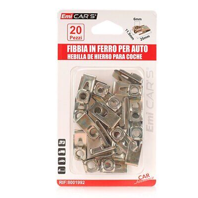 <ul> <li>Set da 20 Pezzi di Clip Fissaggio in Metallo per Viti con Passo