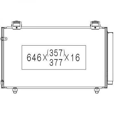 Condensatore clima COROLLA 06/2004 1.4/1.6/1.8/2.0 D4D