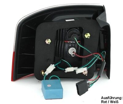 Coppia Fari Fanali Tuning LED Luci Posteriori A6 C5 Avant Rosso e Nero