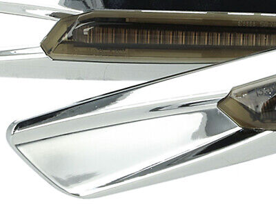 Kit Freccia Laterale a Led Side Marker Dinamica Argento Cromato Lente Grigio BM