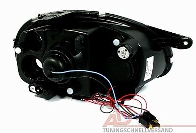 Coppia Set Fari anteriori CHATENET NOVA BAROODER NERI con 2 anelli Angel Eyes