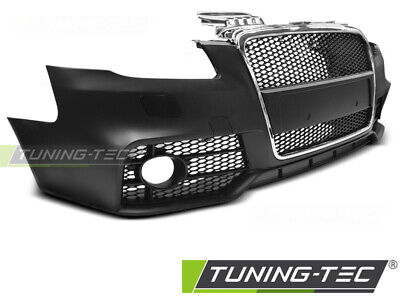 FRONT BUMPER SPORT CHROME BLACK fits A4 04-08