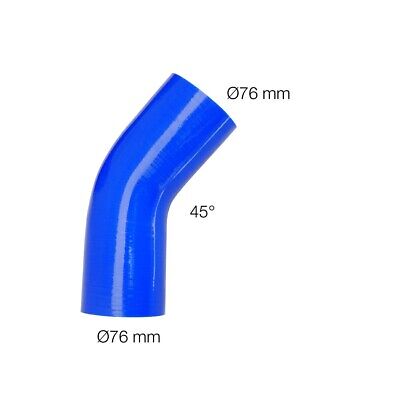 Curva blu 45°Manitor id.76mm silicone rinforzato a 4 strati