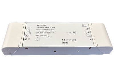 Alimentatore Dimmerabile CV 12V 150W Triac ELV Pulsante N.O. Varialuce Su 220V