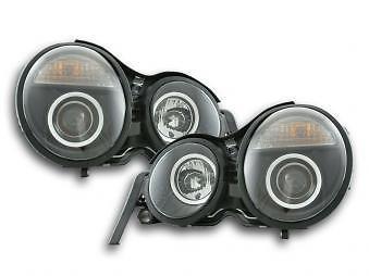 Coppia Fari Fanali Anteriori Tuning classe E W210 95-98 nero