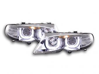 Coppia Fari Fanali Anteriori Tuning Angel Eyes serie 3 E46 Limo/Touring 02'-