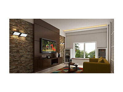 Applique Lampada Led Da Parete Angolare 12W Colore Grigio 3000K IP65 Luce Indir