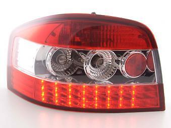 Coppia Fari Fanali Posteriori Tuning LED A3 (8P) 03-05 Rossi