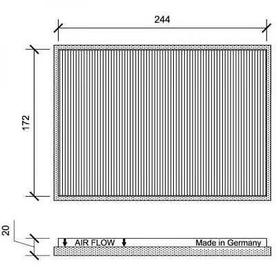 Filtro abitacolo al carbone attivo i30 CW Cee'd