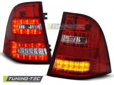 Coppia Fari Fanali Tuning Posteriori W163 ML Classe M 03.98- 05 Rosso/Bianco LED