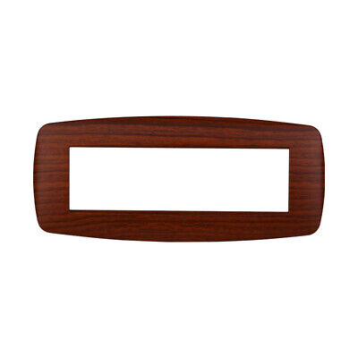 ETTROIT Placca Slim Serie Space 7P Colore Radica Compatibile Con Bticino Living