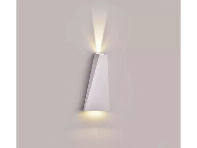 Applique Lampada LED da Muro Piramide 6W 3000K Carcassa Bianca Doppio Fascio