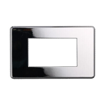ETTROIT Placca Slim Sottile 4P Serie Moon Colore Cromo Lucido Compatibile Con