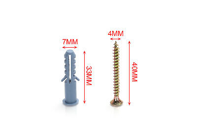 Kit 7 pcs Tasselli &Oslash;7x35mm Con Viti 4x40mm <ul><li>Kit Ø7x35mm