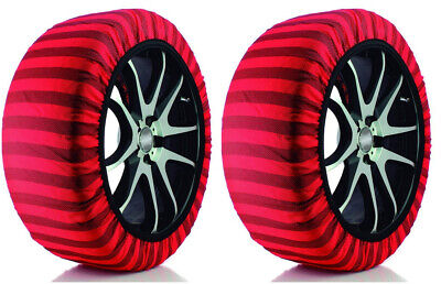 Calze Da Neve per Auto Omologate EN 16662-1 Modello Rosso Performance Misura
