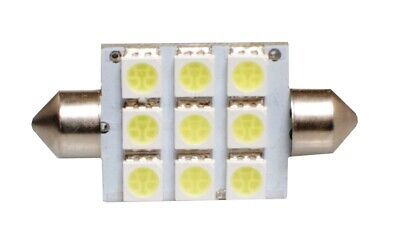 LOTTO DI 10 PEZZI Diodo LED L059 C5W 41mm 9xSMD5050 bianco
