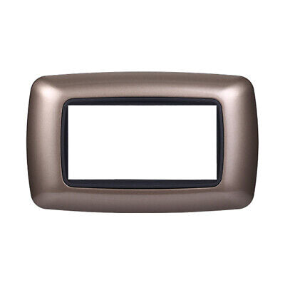 ETTROIT Placca Plastica Bombata Serie Space 4P Colore Bronzo Compatibile Con