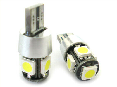 Lampada Led Canbus T10 W5W Luci di Posizione 12V 5 Smd Bianco No Errore New Con