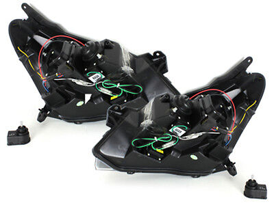 Coppia Fari Fanali Anteriori Tuning Dayline Luci Diurne H 04'-10 nero