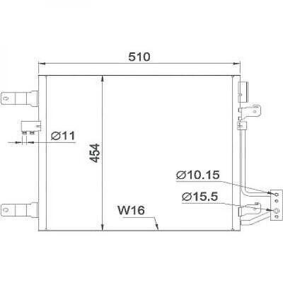 Condensatore clima WRANGLER 03/2006 38i/28 CRD Autom