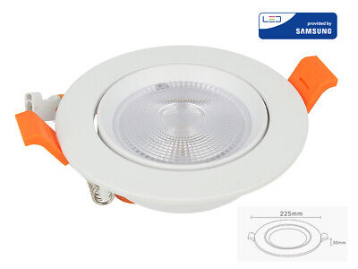 Faretto Led Da Incasso Orientabile 30W Cob Neutro 4000K Diametro 225mm Foro