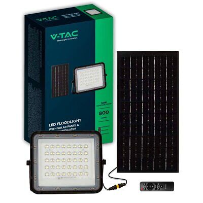 Faro LED con Telecomando e Pannello Solare 10W 800LM Indicatore Batteria Cavo