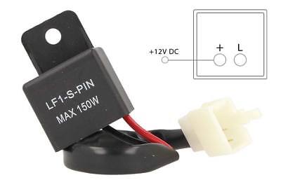 Flasher Led Lampeggiatore Rele Relay 2 Pin Con Cavo FLL050 12V Per Frecce Led