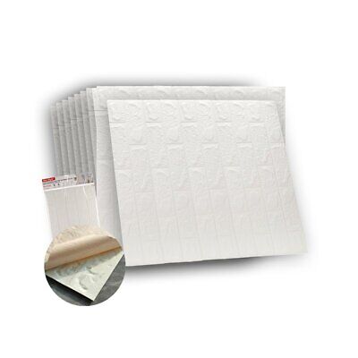 10 PZ Carta da Parati 3D Bianco Pannelli Autoadesivi Per Pareti Muri Wallpaper