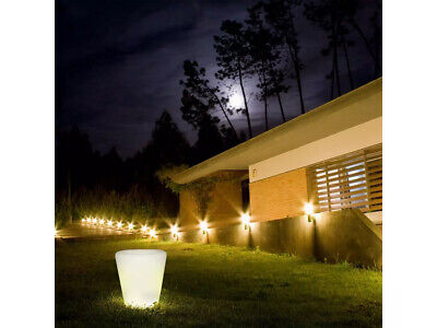 Lampada Luce Led RGBW Luminoso Forma Vaso Ricaricabile Con Telecomando Incluso