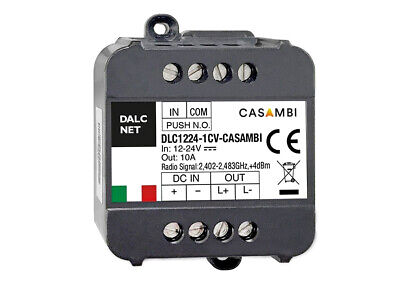 Dalcnet DLC1224-1CV-CASAMBI Led Dimmer Bluetooth APP Casambi e Pulsante N.O. Pe