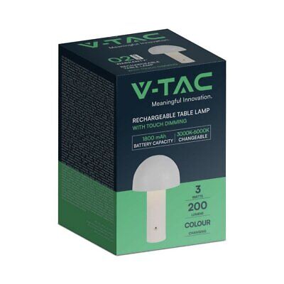 Lampada LED da Tavolo 3W con Batteria 1800mAh Ricaricabile USB C Colore Oro in