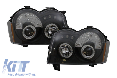 Coppia Fari Fanali Tuning GRAND CHEROKEE 08-10 ANGEL EYES Nero