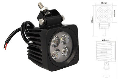 Fanale Quadrato Luci Diurne A Led Work Light Faro Da Lavoro 12V 24V 12W (4X3W)