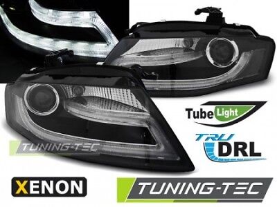 Coppia Fari Fanali Anteriori Tuning  A4 B8 04.08-11 Nero XENON D3S