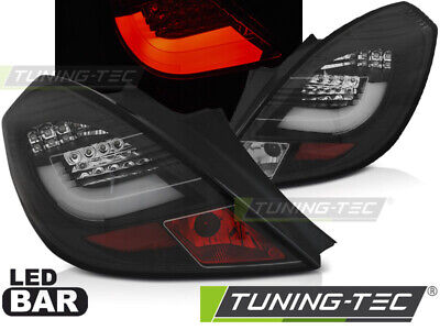 COPPIA SET FARI FANALI TUNING POSTERIORI LED CORSA D 3D 04.06-14 NERO LED BAR