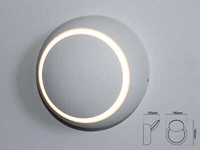 Applique Led Da Parete Celeste 5W Carcassa Bianca Rotondo Bianco 4000K