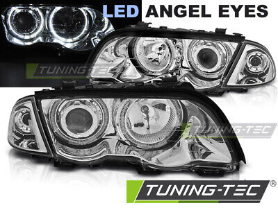 HEADLIGHTS ANGEL EYES LED CHROME fits E46 05.98-08.01 S/T