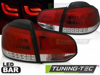 Faro Fanale Led Tuning GOLF 6 10.08-12 ROSSO BIANCO LED BAR
