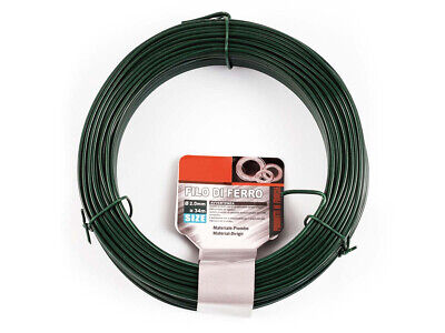 34 Metri Filo Ferro Plastificato Verde Diametro 2mm <ul> <li>Il Da Giardino è