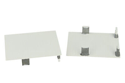 Coppia Tappi Coperture Termine Colore Bianco Per Chiusure Profilo Alluminio BA5