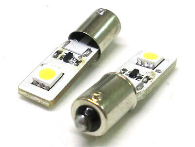 Lampada Led Canbus BAX9S H6W 2 Smd No Errore Piedi Storti 12V Luci Posizione
