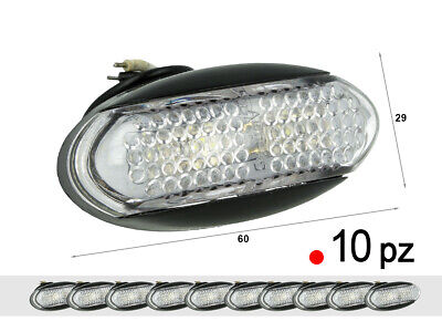 10 Pezzi Fanali Laterali Led 24V 12V Colore Rosso Per Luce Ingombro Cortesia